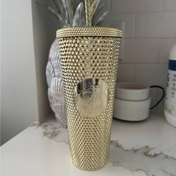 Starbucks Metallic Gold Textured Tumbler - Picture 2 of 6